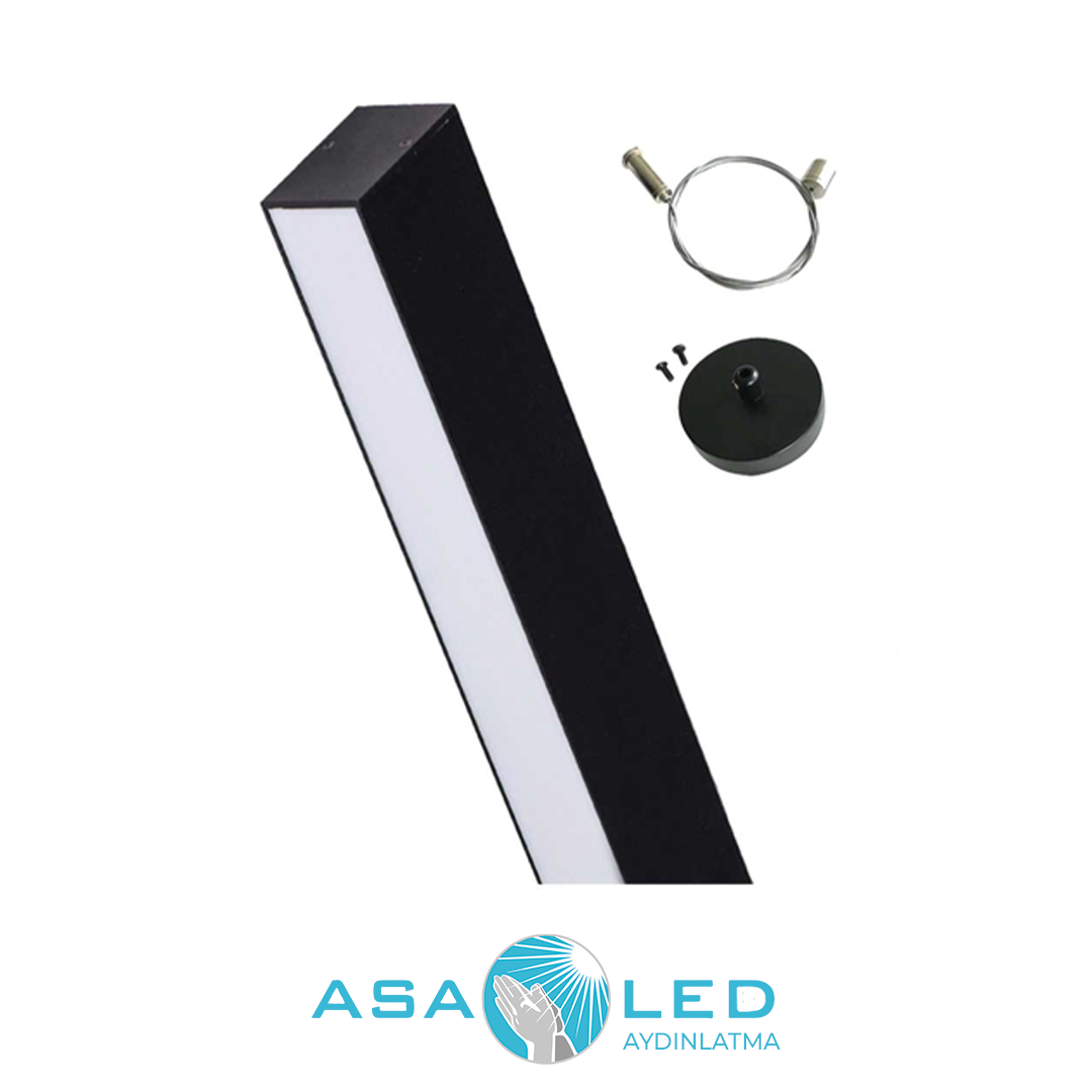 36W 6500K Beyaz Askı Montaj Aparatlı Led Linear Armatür
