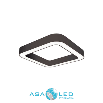 90W 3000K Günışığı 80x80cm Kırmızı Kasa Linear Led Avize