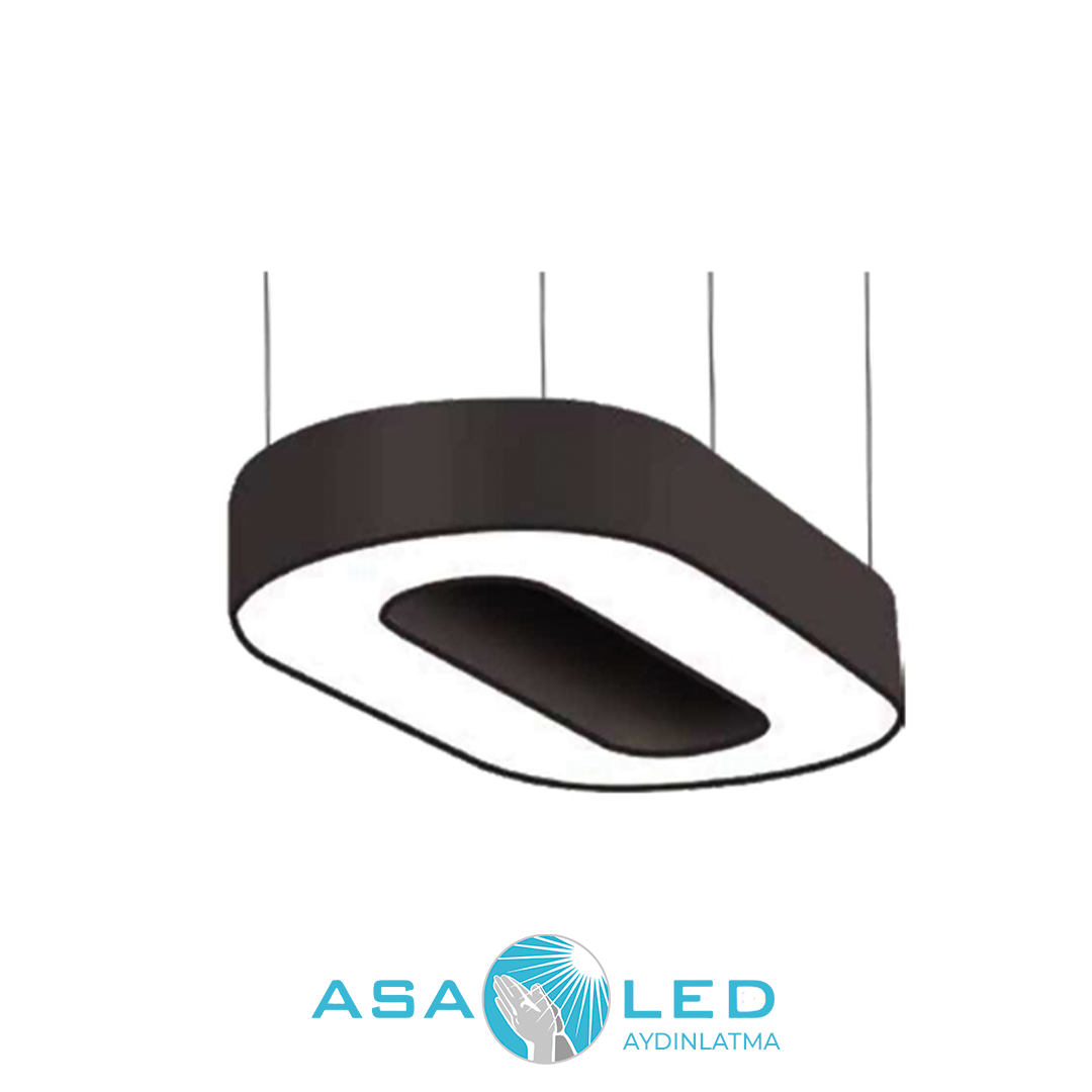 68W 3000K Günışığı 100cm Pembe Kasa Dekoratif Linear Led Avize