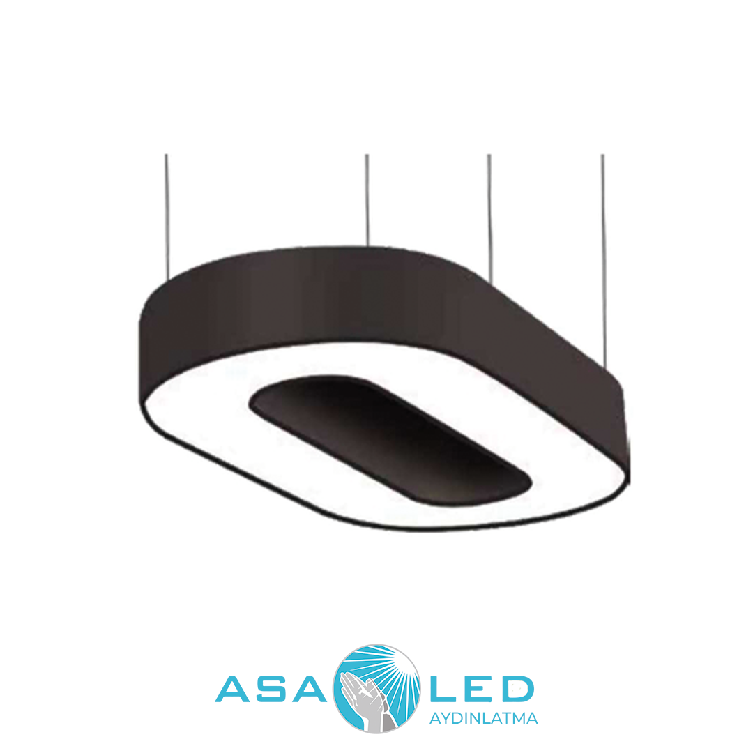 80W 3000K Günışığı 120cm Pembe Kasa Dekoratif Linear Led Avize