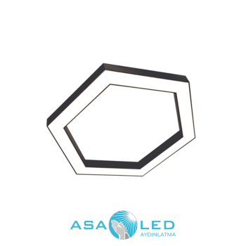 76W 3000K Günışığı 80cm Turuncu Kasa Dekoratif Linear Led Avize