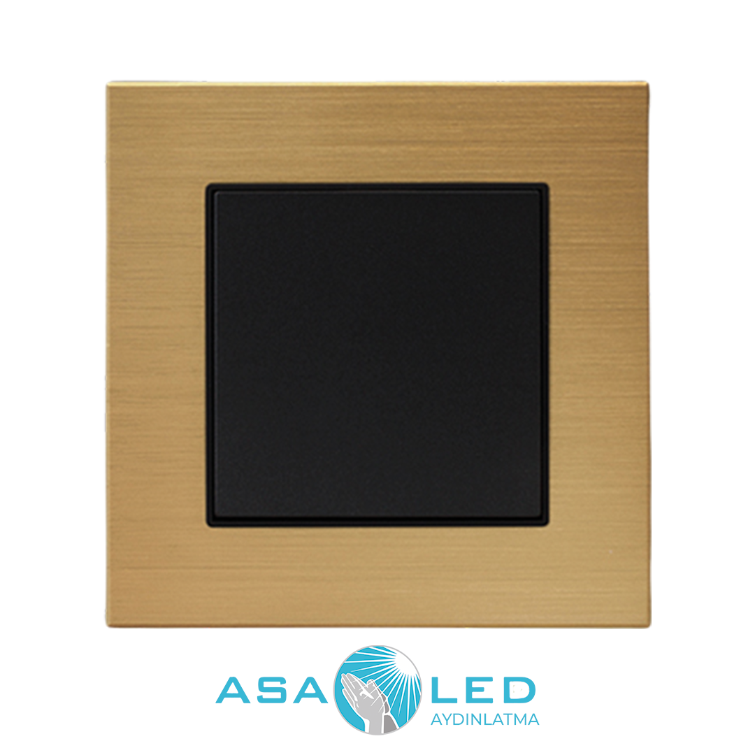 Tekli Çerçeve Elements Aliminyum Bronz/Siyah Priz