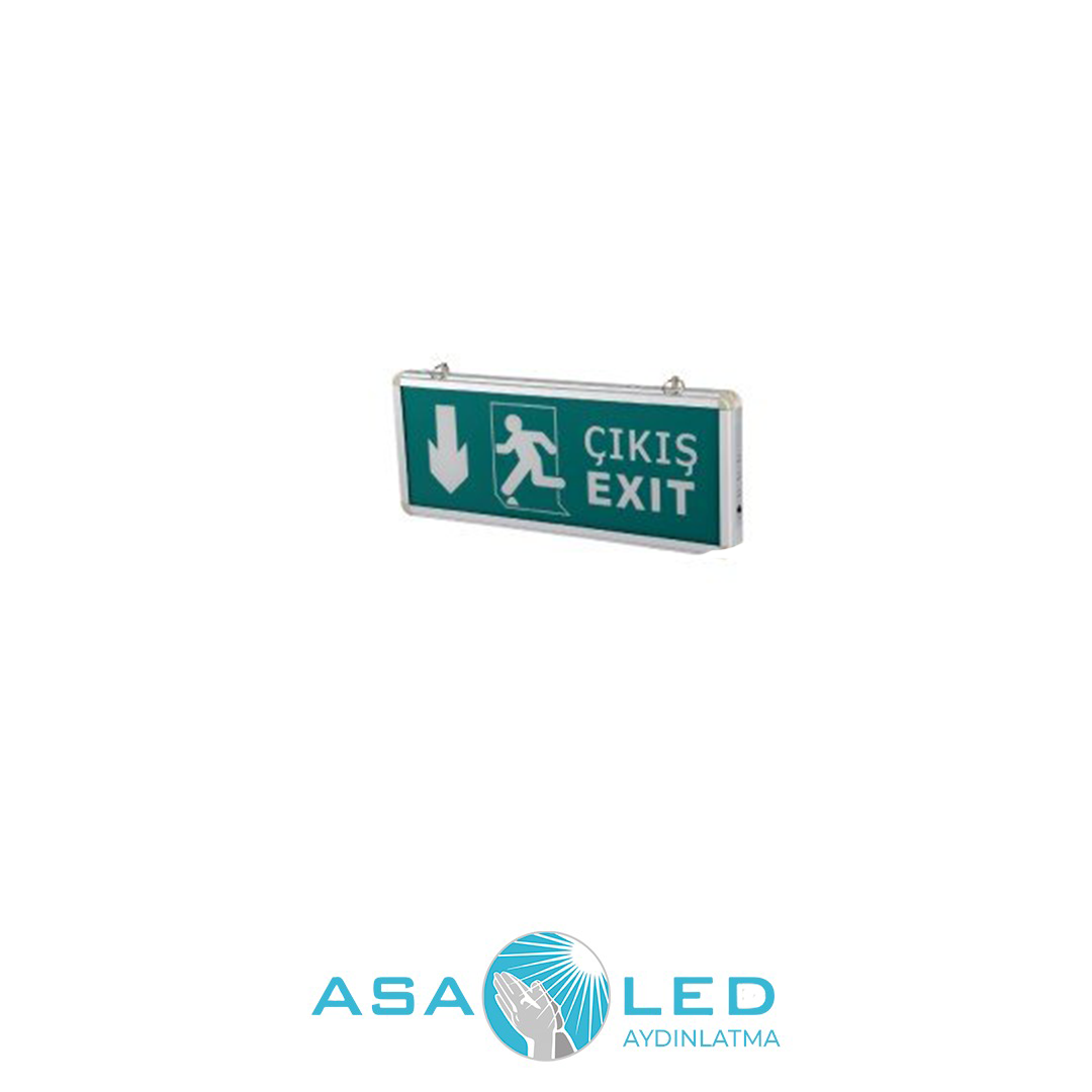 3W EXIT ÇIKIŞ ARMATÜRÜ LEDLİ 3 SAAT AKÜLÜ