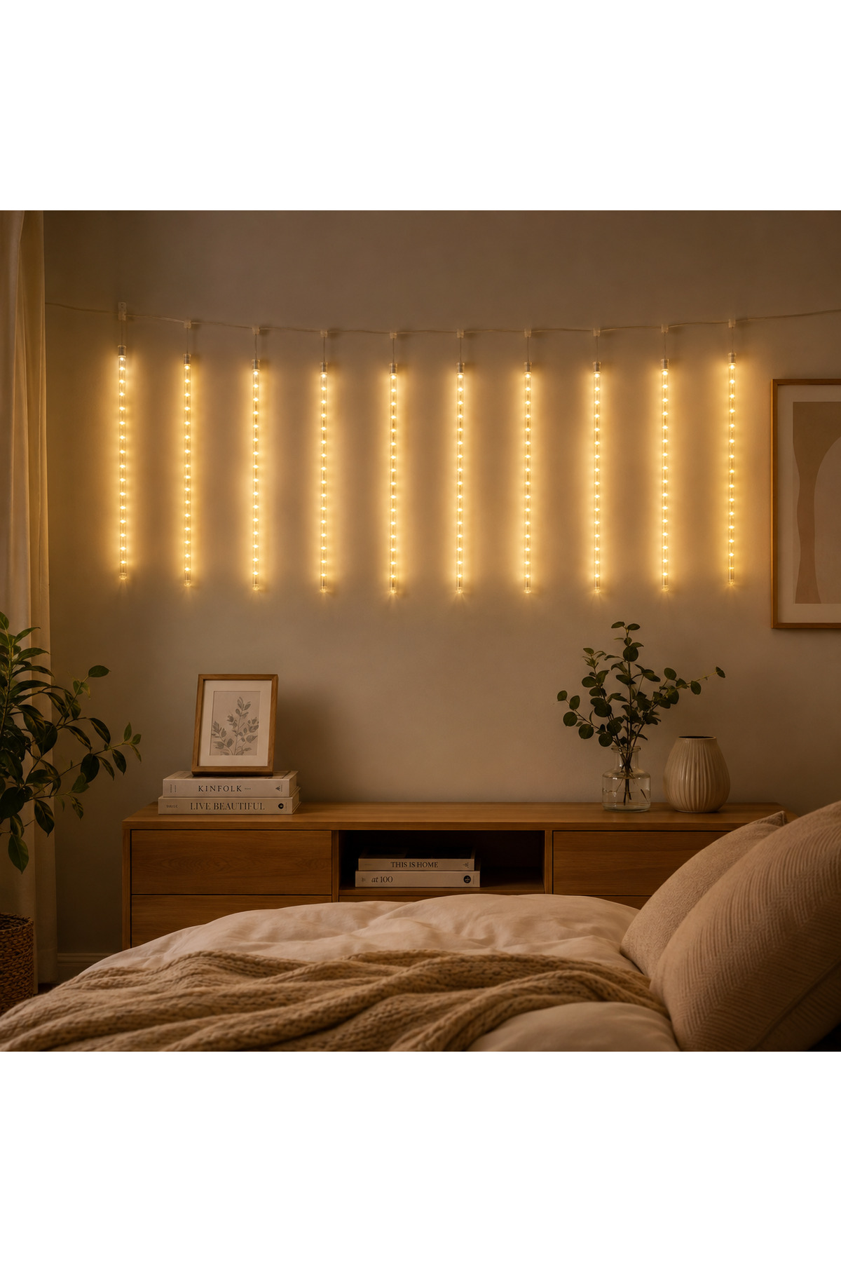 ASA Yılbaşı Süsü 10’lu 50 cm Meteor Yağmur Şelale Çubuk LED 3 Metre