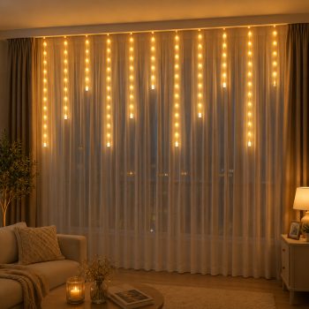 ASA Yılbaşı Süsü 2 Metre 100-80-60 cm Sarkıtlı Dış Mekân Saçak Perde LED