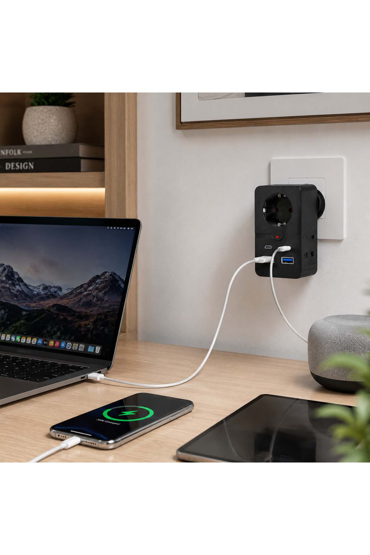 Winnboss Termal Akım Korumalı Priz – USB ve Type-C Çıkış Seçenekli