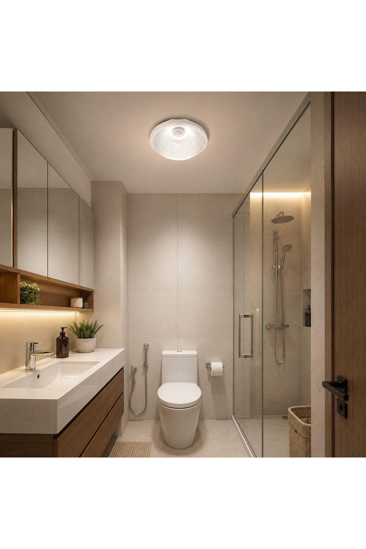 Seldur 360° Sensörlü LED Tavan Armatürü 6500K – Pilli Acil Kitli / Elektrikli