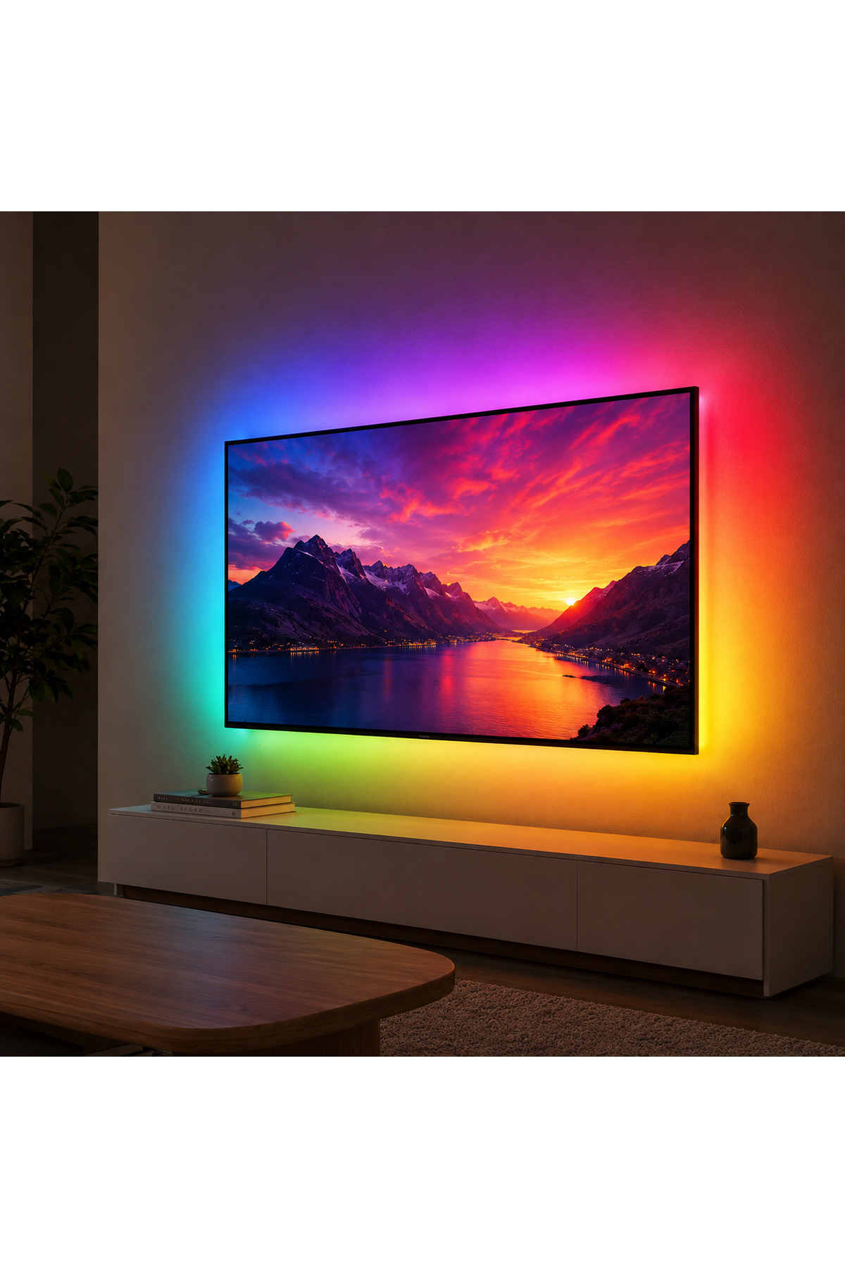 CATA 5 Metre RGB Şerit LED Seti Kumandalı Adaptörlü 16 Renk 4 Animasyon Modlu