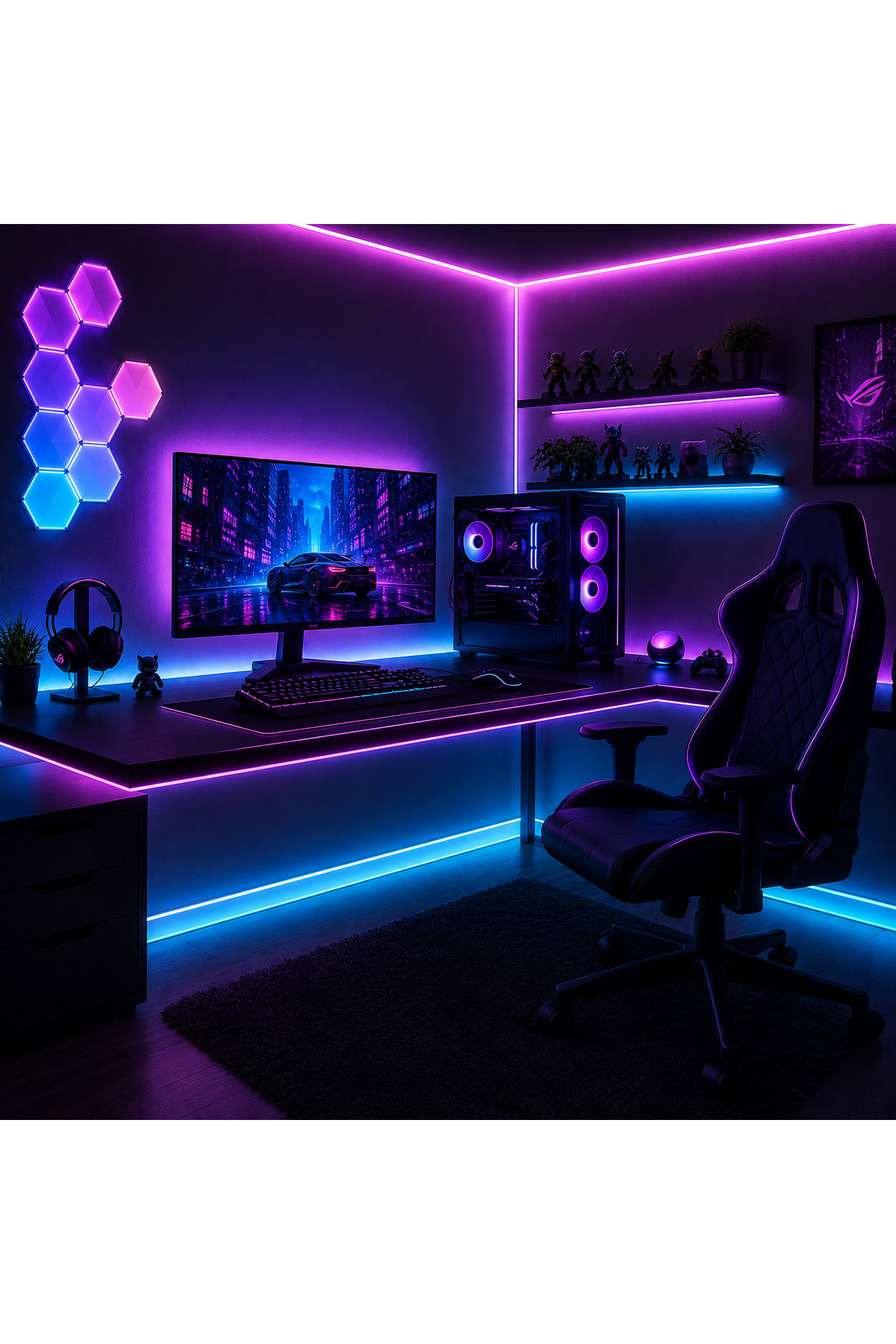CATA 5 Metre RGB Şerit LED Seti Kumandalı Adaptörlü 16 Renk 4 Animasyon Modlu