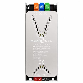ASA Metal Klemensli Slim Şerit LED Trafosu 12V/24V – 36W–400W