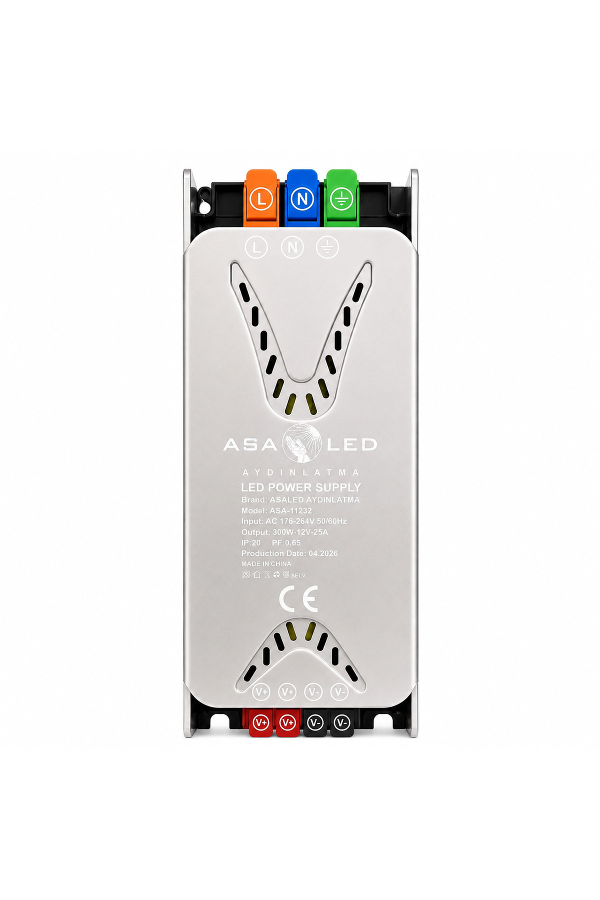 ASA Metal Klemensli Slim Şerit LED Trafosu 12V/24V – 36W–400W