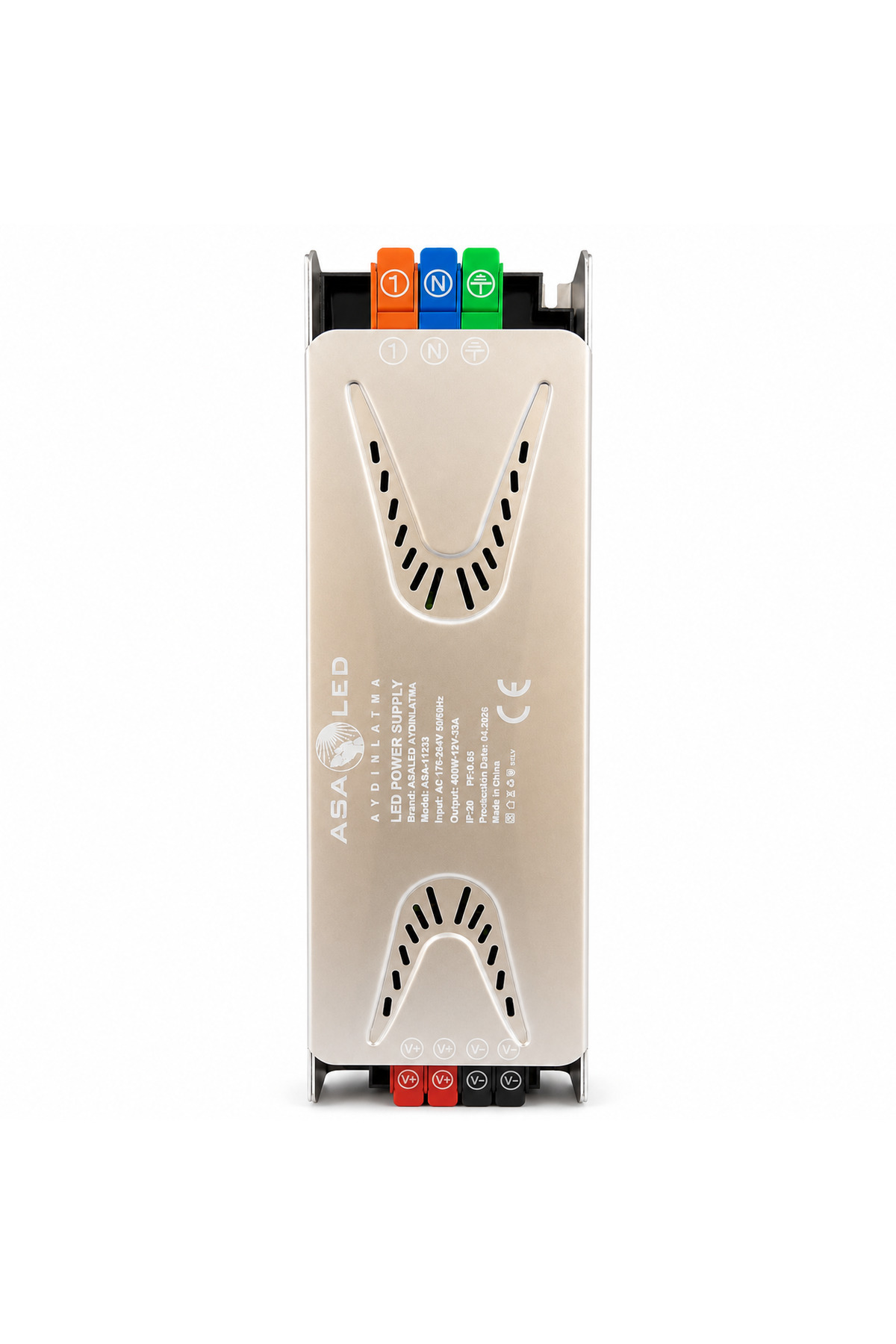 ASA Metal Klemensli Slim Şerit LED Trafosu 12V/24V – 36W–400W