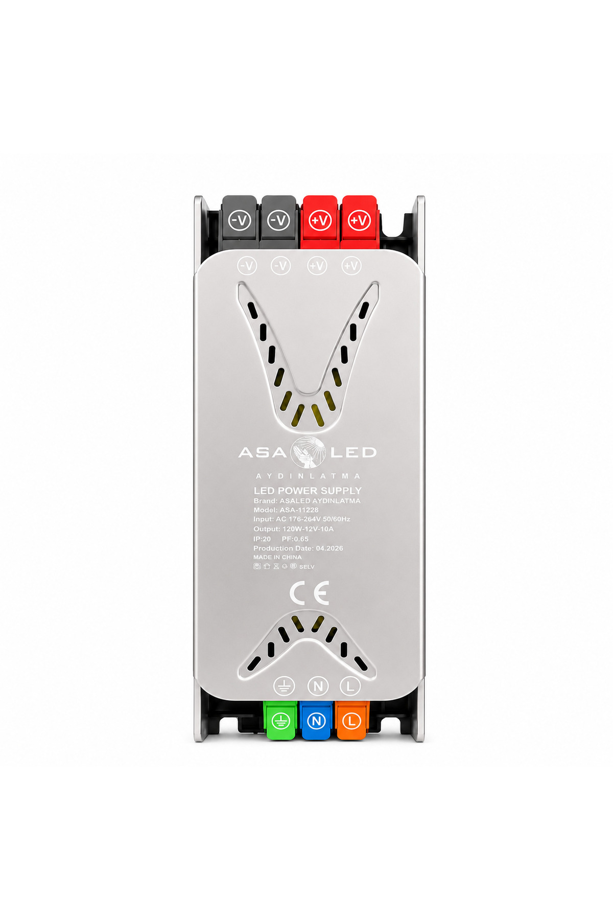 ASA Metal Klemensli Slim Şerit LED Trafosu 12V/24V – 36W–400W