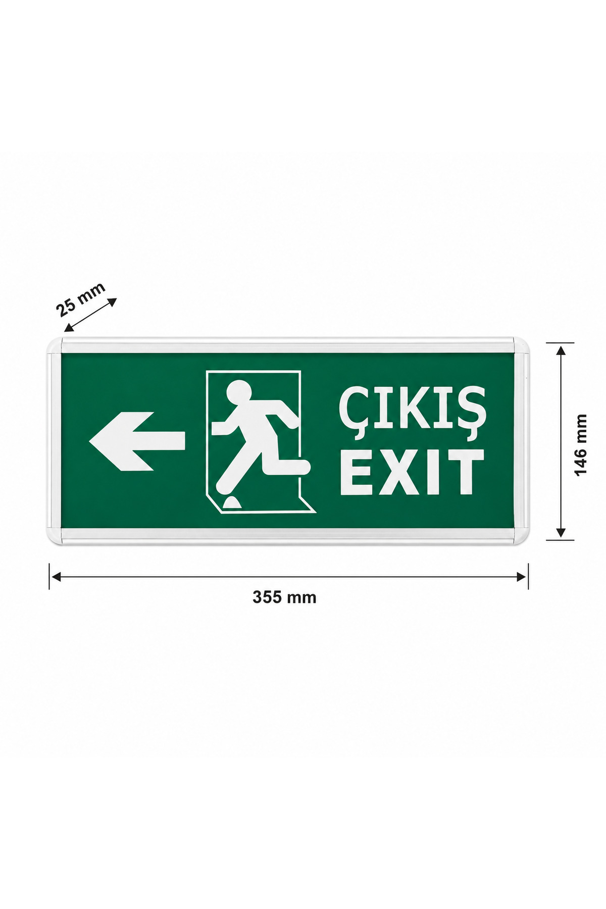 CATA Şarjlı LED Acil Çıkış Levhası – Düz / Aşağı / Sağ-Sol Yön Seçenekli