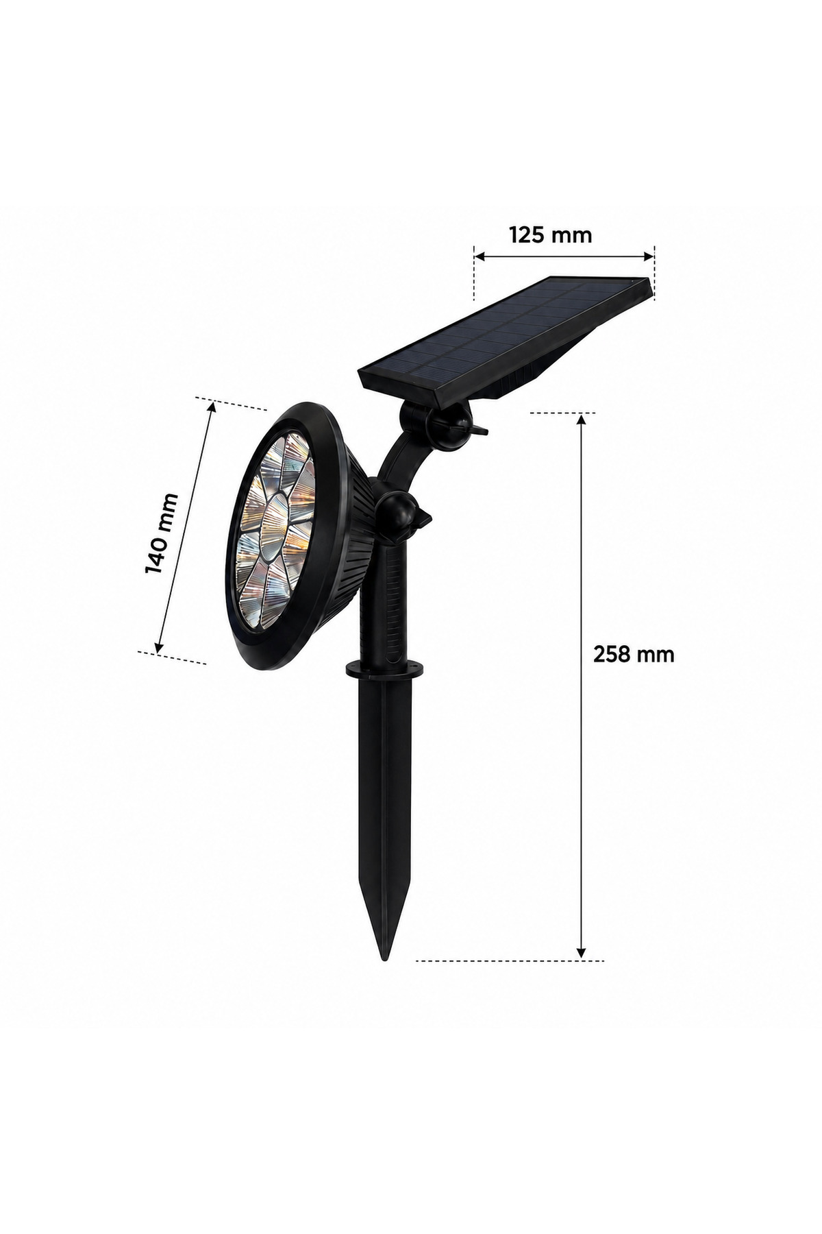 CATA Mila 18W Solar Bahçe Aydınlatması – IP65 Kazıklı Spot