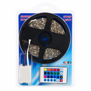 Winnboss LED 5 Metre RGB Şerit LED Seti Kumandalı Adaptörlü 16 Renkli 4 Animasyon Modlu İç Mekân Aydınlatma