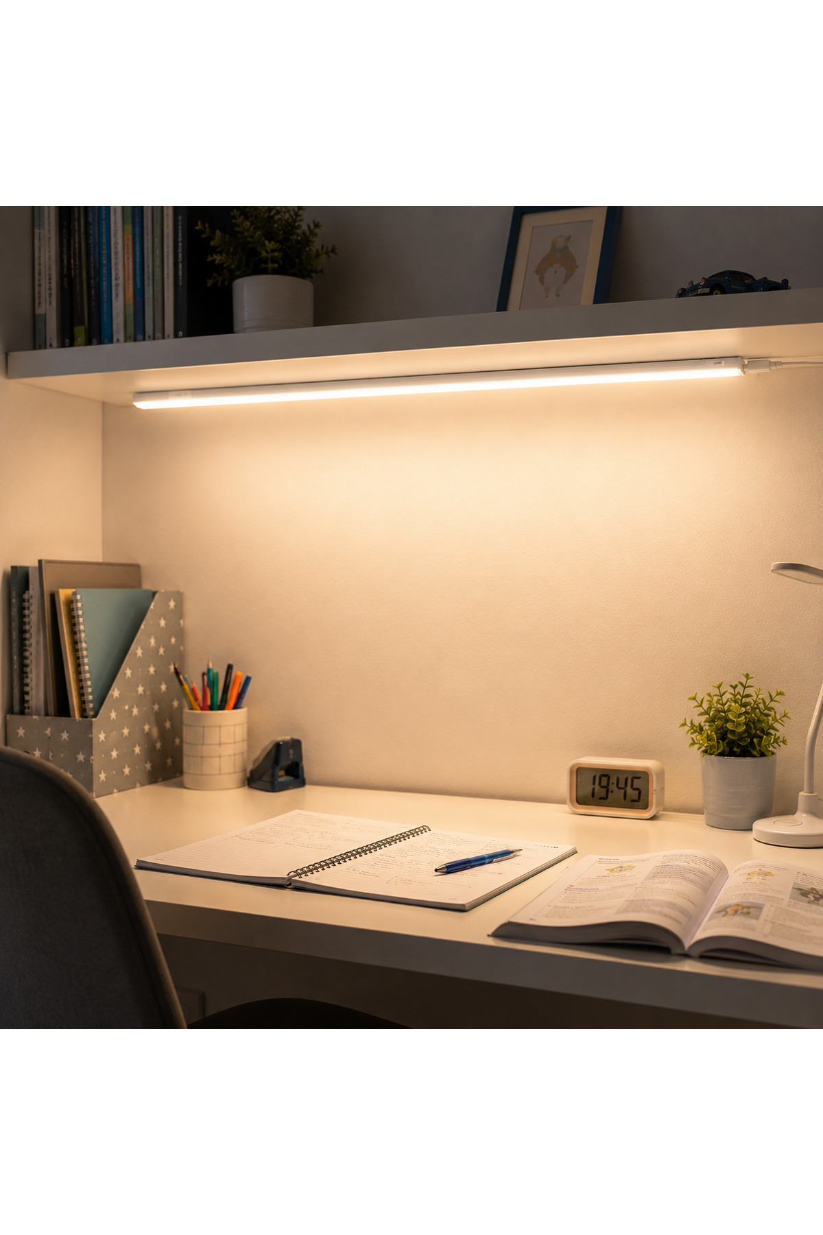 CATA Anahtarlı LED Bant Armatür – 30/60/90/120 cm, 3200K/6200K/6400K