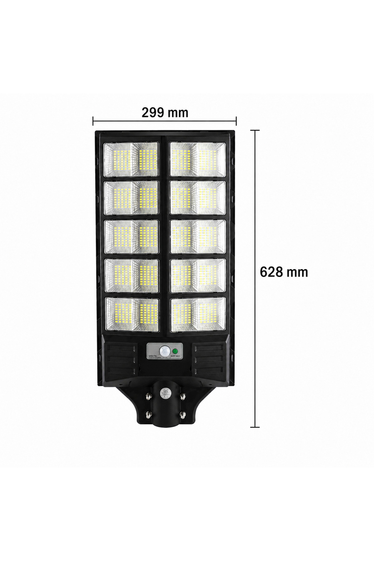 Hero 1200W Güneş Enerjili Sensörlü Solar LED Sokak Armatürü 6500K