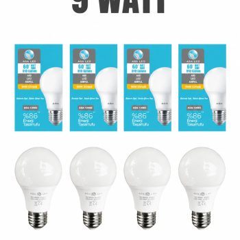 ASA LED 9W 810 Lümen E27 Ampul – 4’lü / 10’lu / 100’lü – 3000K / 6500K