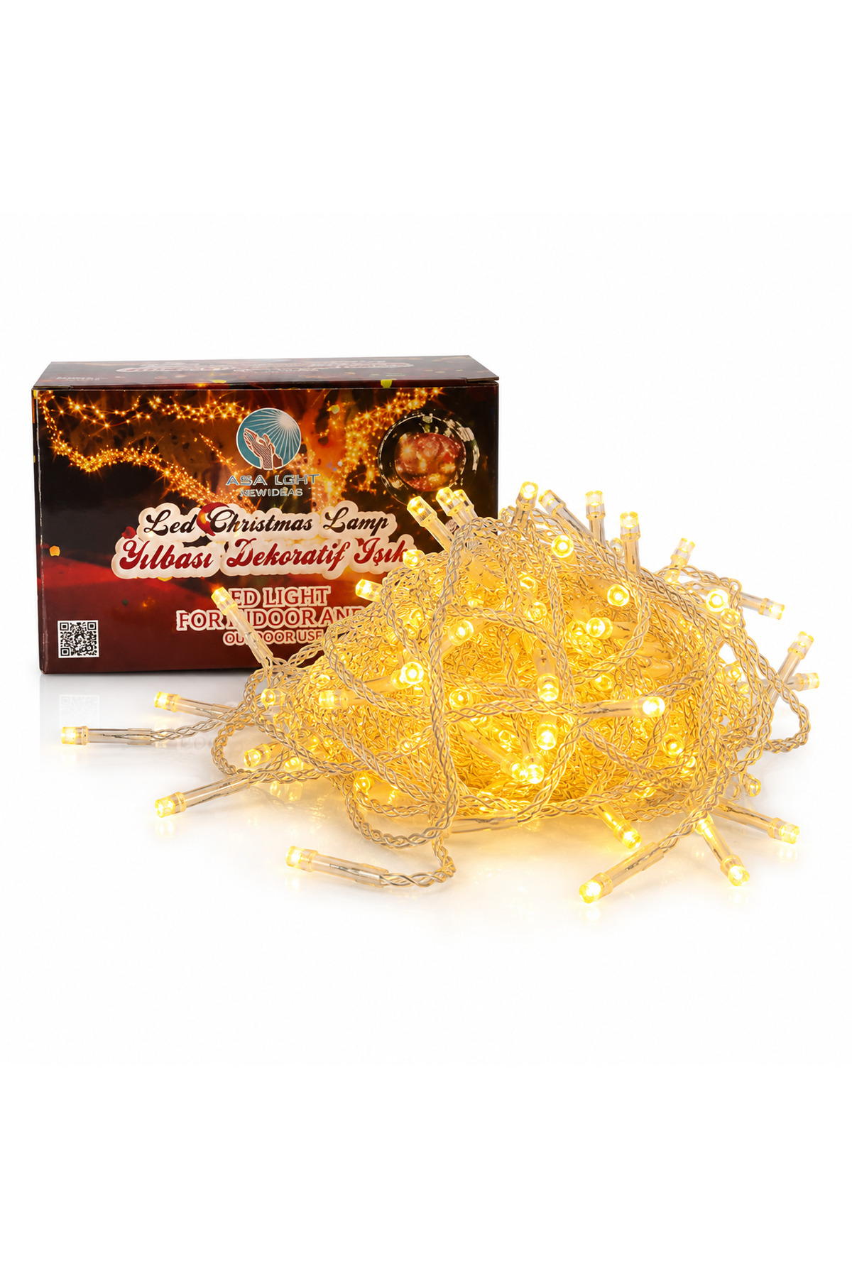 ASA Yılbaşı Süsü 2 Metre 100-80-60 cm Sarkıtlı İç Mekân Saçak Perde LED