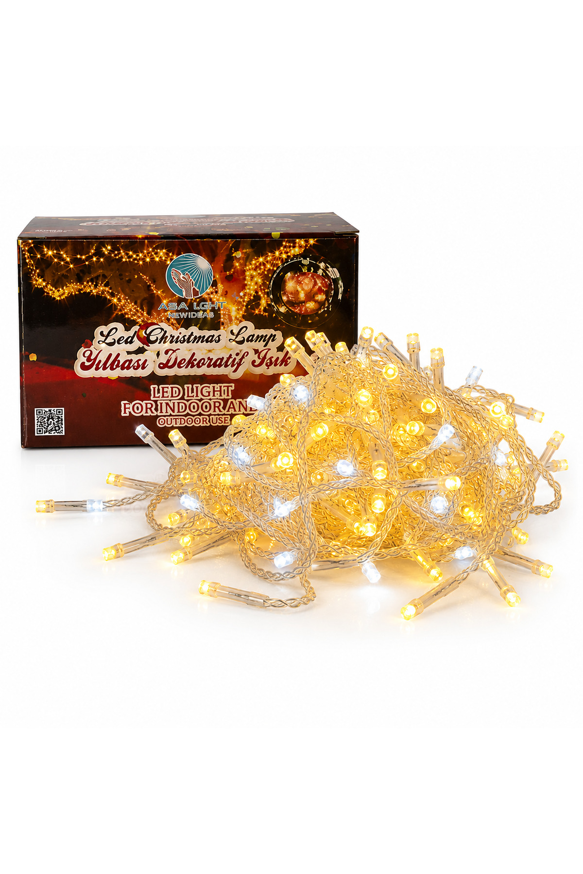 ASA Yılbaşı Süsü 2 Metre 100-80-60 cm Sarkıtlı İç Mekân Saçak Perde LED