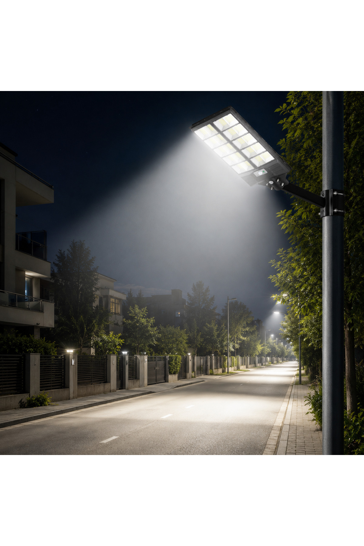 Hero 1200W Güneş Enerjili Sensörlü Solar LED Sokak Armatürü 6500K