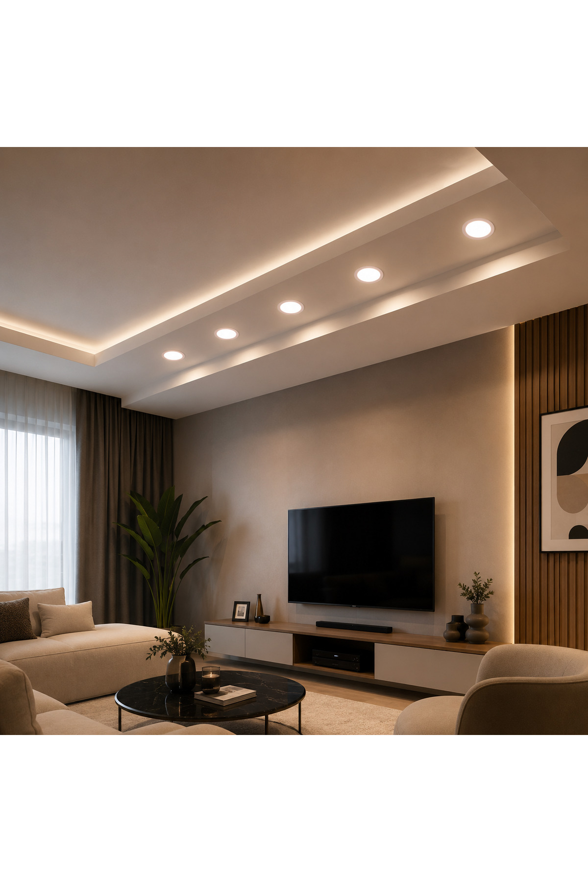 2 Adet 6W Yuvarlak Sıva Altı LED Panel 6500K Beyaz Işık